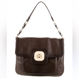 Longchamp Embossed Leather Gatsby Shoulder Bag
